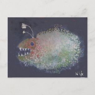 Angler Fish? Eller en blob med tänder? Vykort