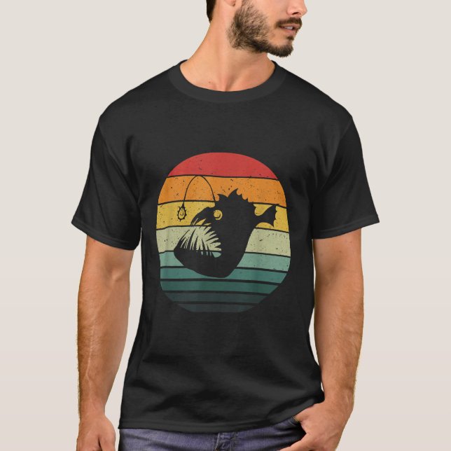 Angler Fish Retro T Shirt (Framsida)