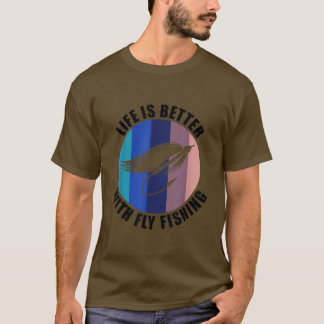Angler Fisherman Ironic Sstickande Flygfiske  T Shirt