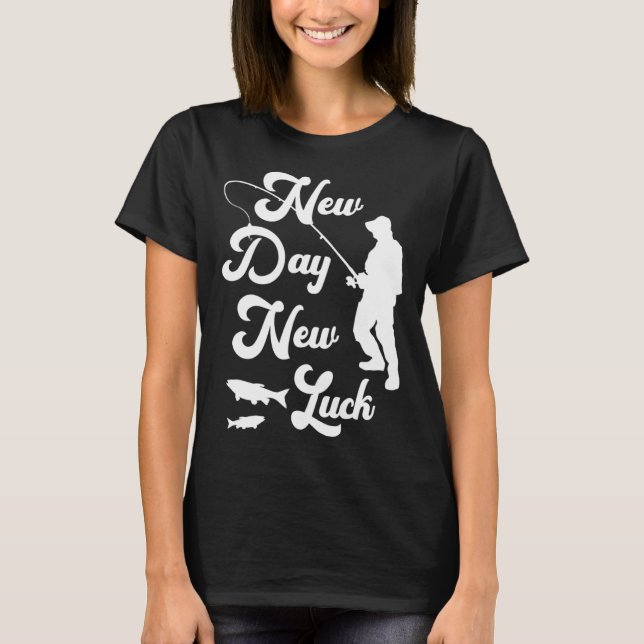 Angler Fishing Rod Fisherman Angler's lu T Shirt (Framsida)