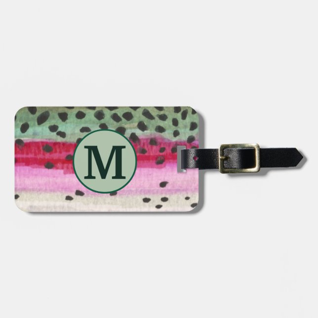 Angler, fiske bagagebricka (Horisontell Framsida)