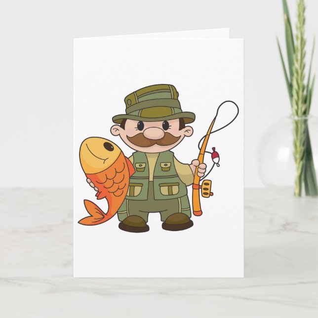 Angler Greeting Cards Kort (Framsida)