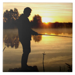 Angler-morgon Kakelplatta