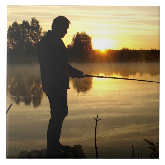 Angler-morgon Kakelplatta (Framsidan)