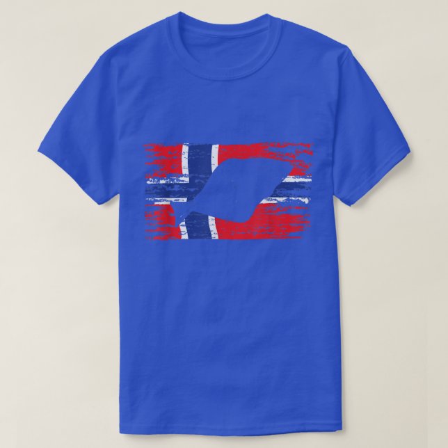 Angler Norge Norsk Flagga Fishing Rod Fish Reel T Shirt (Design framsida)