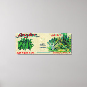 Angler Peas LabelChicago, IL Canvastryck