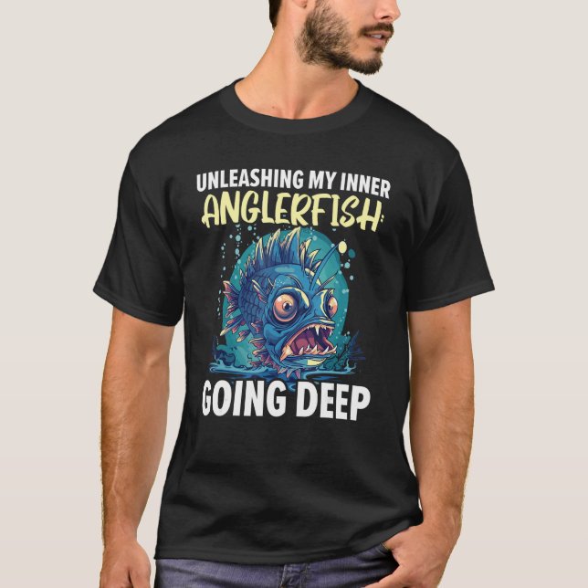 Anglerfish Angler Fish Fisherman Fishing Deep Sea  T Shirt (Framsida)