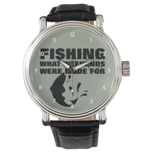 Anglers Fishing ThGodny Slogan Armbandsur (Framsida)
