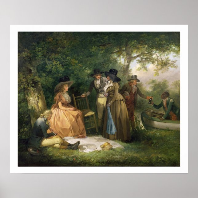 Anglers Repast (olja på kanvas) Poster (Framsidan)