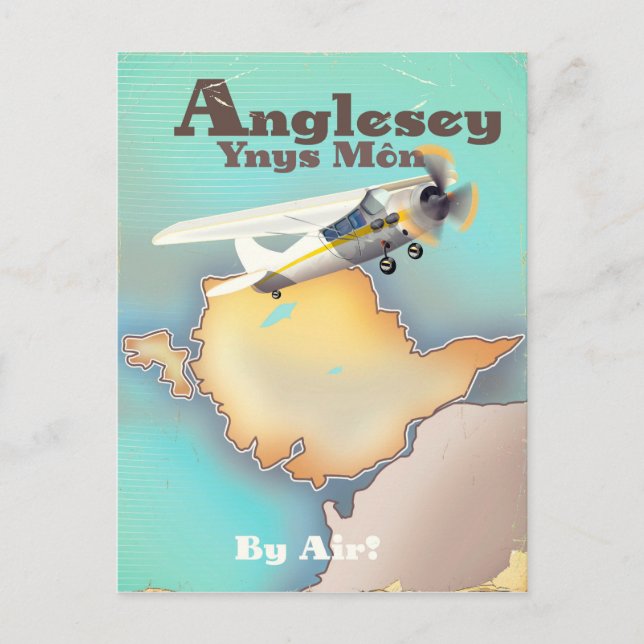 Anglesea, vintage resemålade affisch vykort (Framsida)