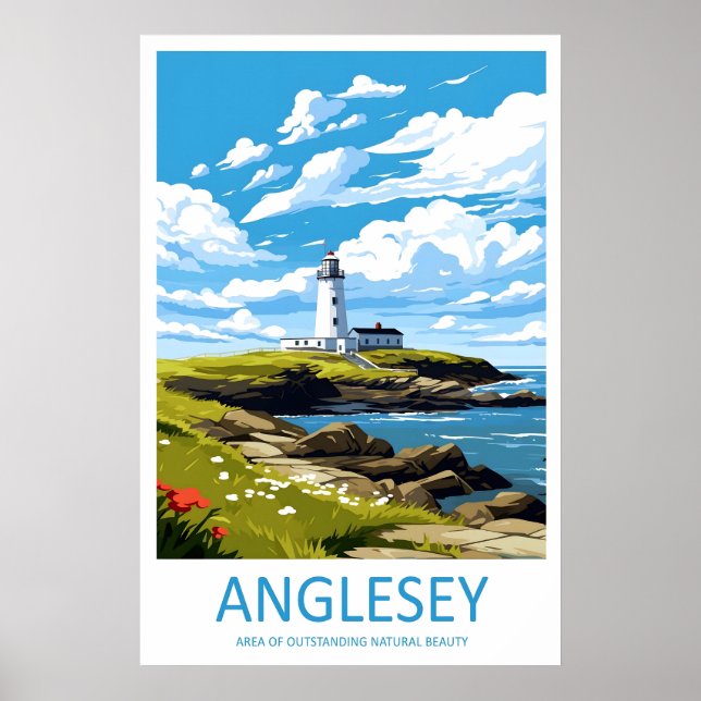 Anglesey Resa Konst Väggyrken Anglesey Vägg Poster (Framsidan)