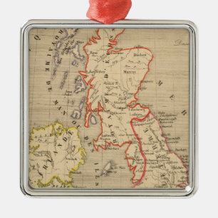 Angleterre, Ecosse, Irlande et manen 1100 Julgransprydnad Metall