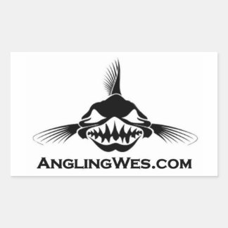 AnglingWes.com Rektangulärt Klistermärke