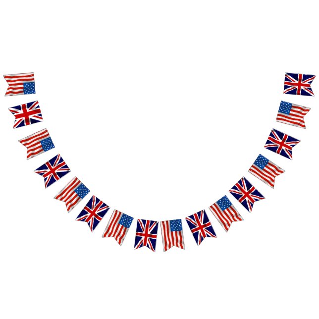 Anglo amerikan för amerikan- och brittflaggor vimplar (Alla)