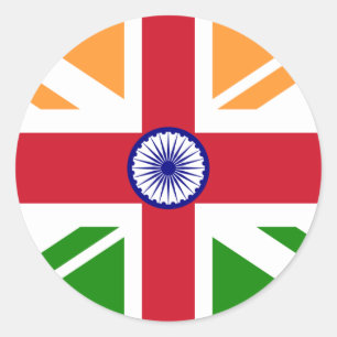Anglo Indian Indentity, Indien Runt Klistermärke
