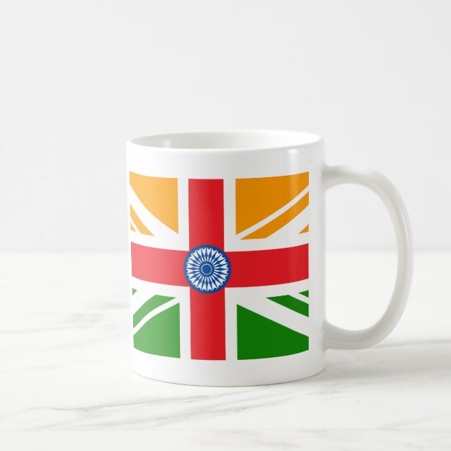 Anglo indisk flagga kaffemugg (Höger)