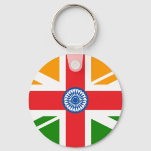 Anglo indisk flagga nyckelring