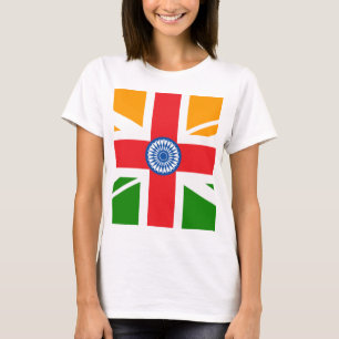 Anglo indisk flagga t shirt
