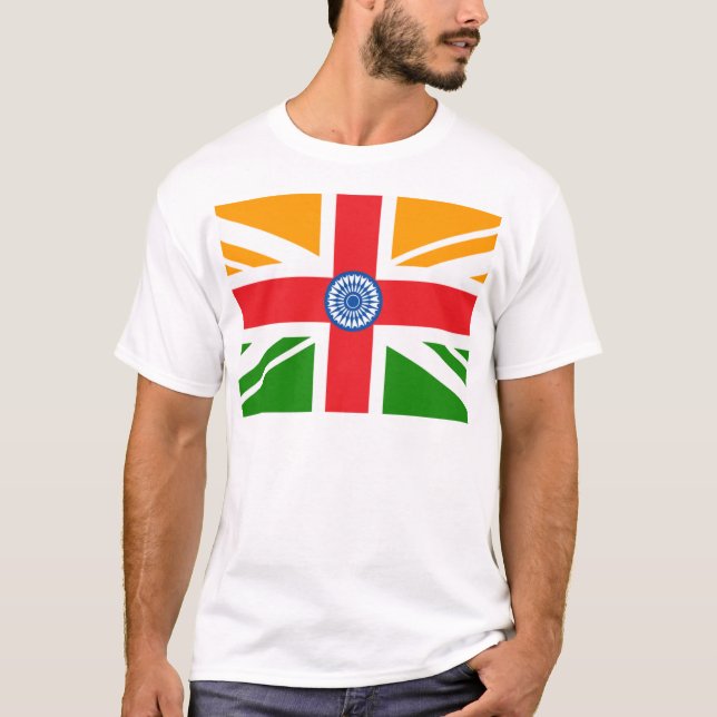 Anglo indisk flagga tee shirt (Framsida)