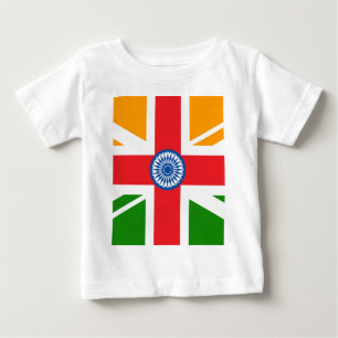 Anglo indisk flagga tee shirt