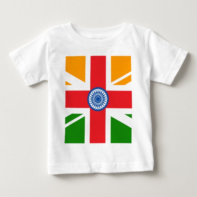 Anglo indisk flagga tee shirt (Framsida)
