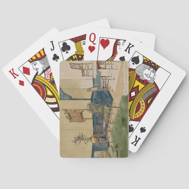 Anglo-Japan designer, c.1860 (skriva & svärta Casinokort (Baksidan)