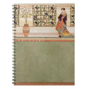 Anglo-Japan väggdesign, c.1860 (w/c & rita nollan Anteckningsbok Med Spiral