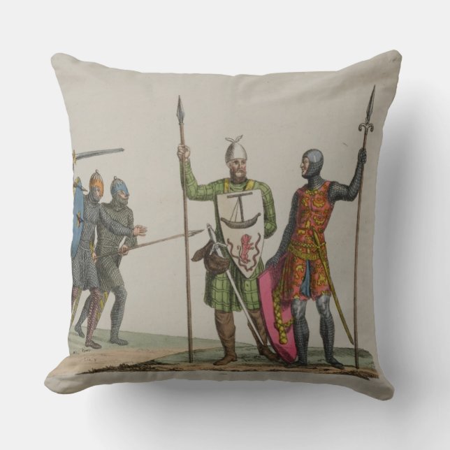 Anglo-Saxiska krigare, plansch 14 från 'The Histor Kudde (Framsida)