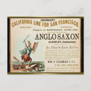 Anglo Saxon Clipper Sailing Vykort