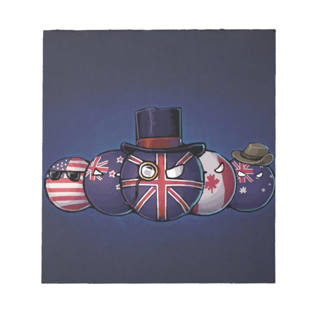 Anglo-saxon Countryball Anteckningsblock (Framsida)