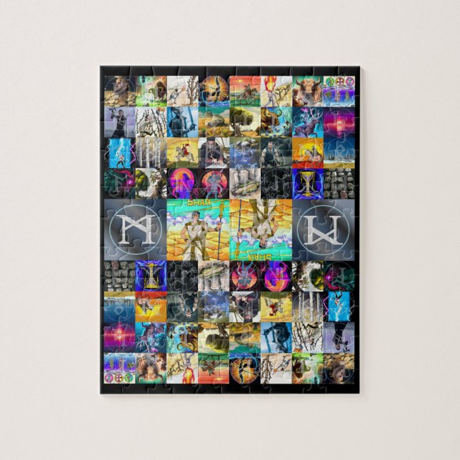 Anglo-saxon Futhorc Rune Art Puzzle | Runic runes  Pussel (Vertikal)