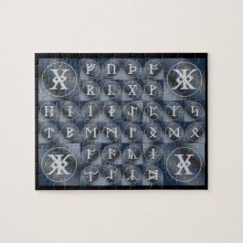 Anglo-Saxon Futhorc Rune Puzzle | Unik alfabet Pussel