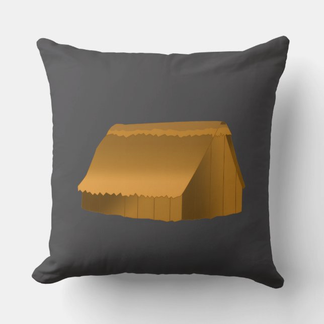 Anglo Saxon Hut Cushion Kudde (Framsida)