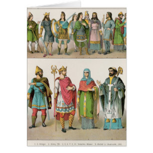 Anglo-Saxon klänning Hälsningskort