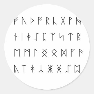 Anglo-saxon Runes Runt Klistermärke