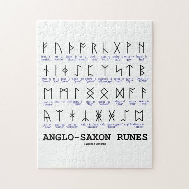 Anglo-Saxon runor (språkvetenskapkryptografi) Pussel (Vertikal)
