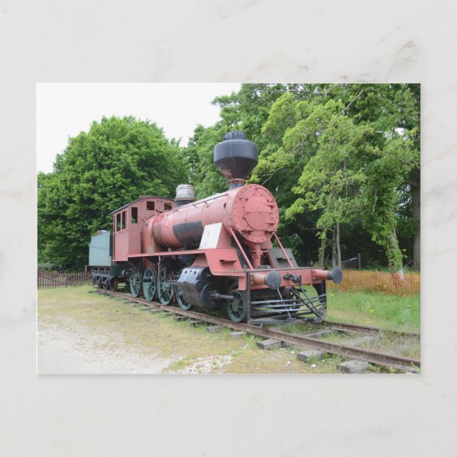 Ånglok från amerikansk vintage vykort (Framsida)