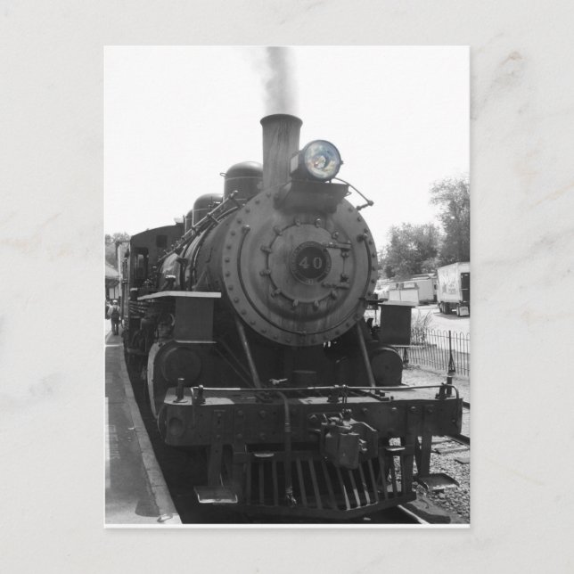 Ånglok nr 40 vykort (Framsida)