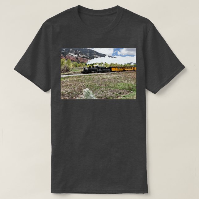 Ånglokomotiv Durango och Silverton Railroad T Shirt (Design framsida)