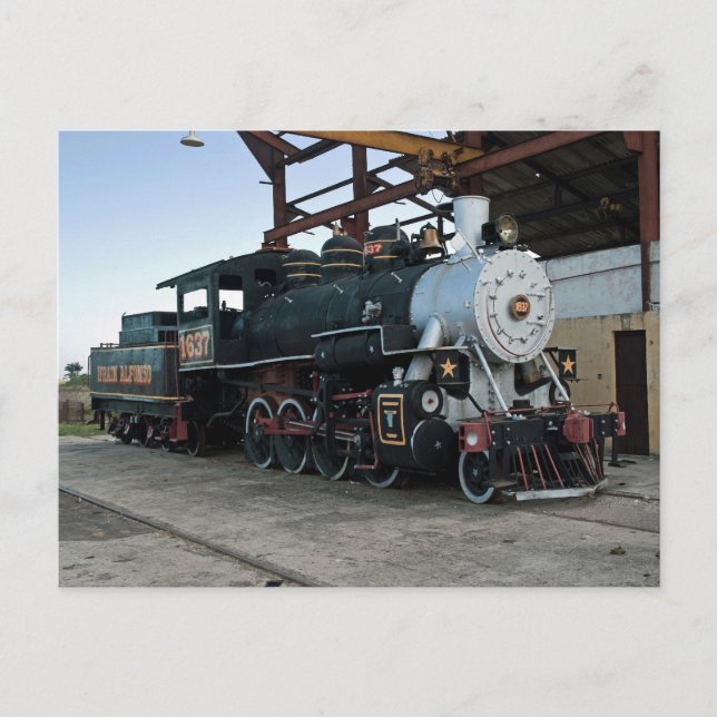 Ånglokomotiv, Kuba Vykort (Framsida)