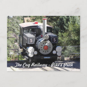 Ånglokomotiv Pike's Peak Cog Railway Vykort