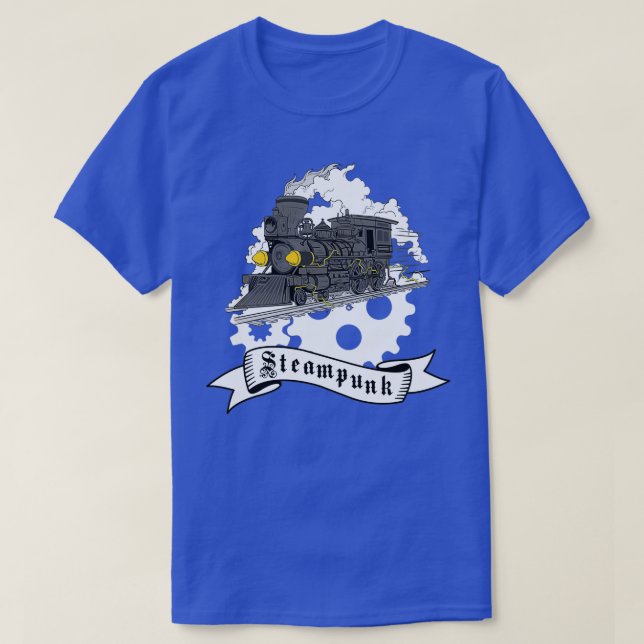 Ånglokomotiv steampunk t shirt (Design framsida)