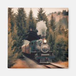 Ångloksdriven veterantåg magnet