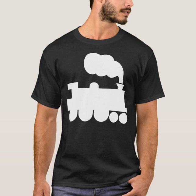 Ånglokssymbol - Vit Tee Shirt (Framsida)