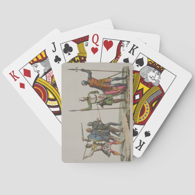 anglosaxiska krigare, tallrik 14 från "The History Kortlek (Baksidan)