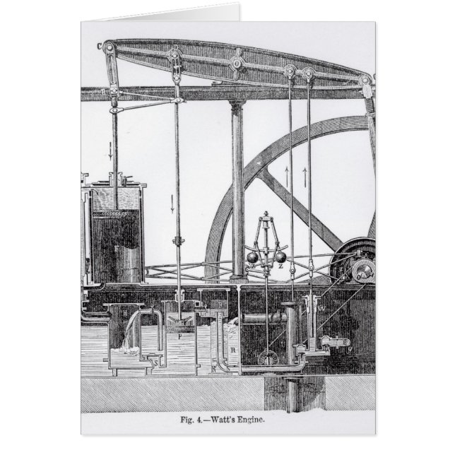 Ångmotor Hälsningskort (Framsidan)