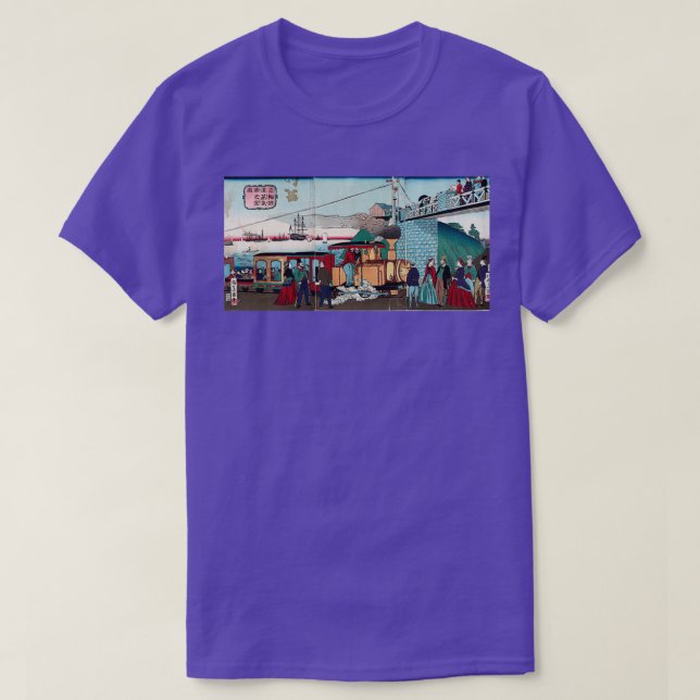 Ångmotor i Järn järnvägen vid Takanawa Ikke T Shirt (Design framsida)