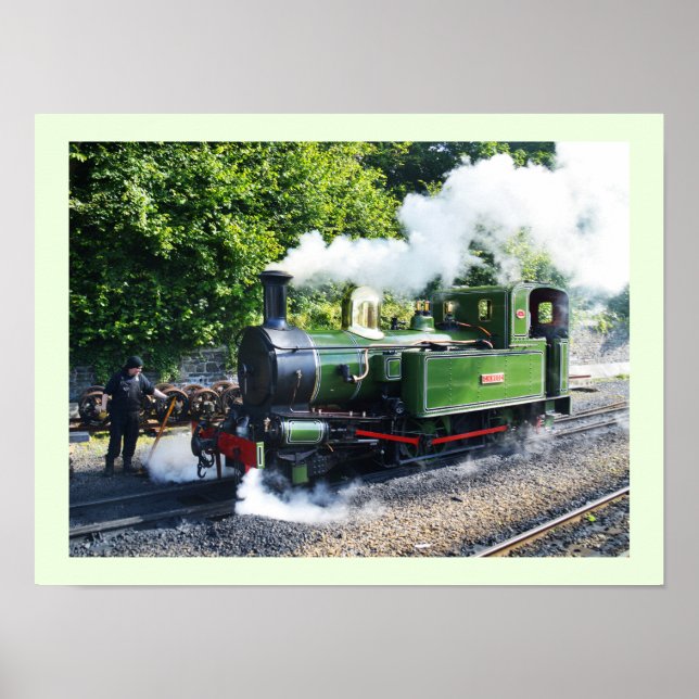 Ångmotor på Isle of Man Poster (Framsidan)