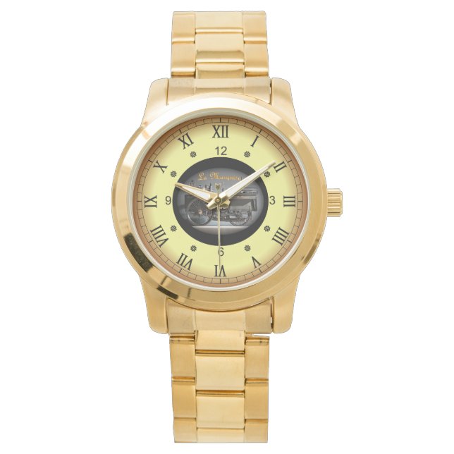 Ångmotorbil~De Dion-Bouton La Marquise~1884~* Armbandsur (Framsida)