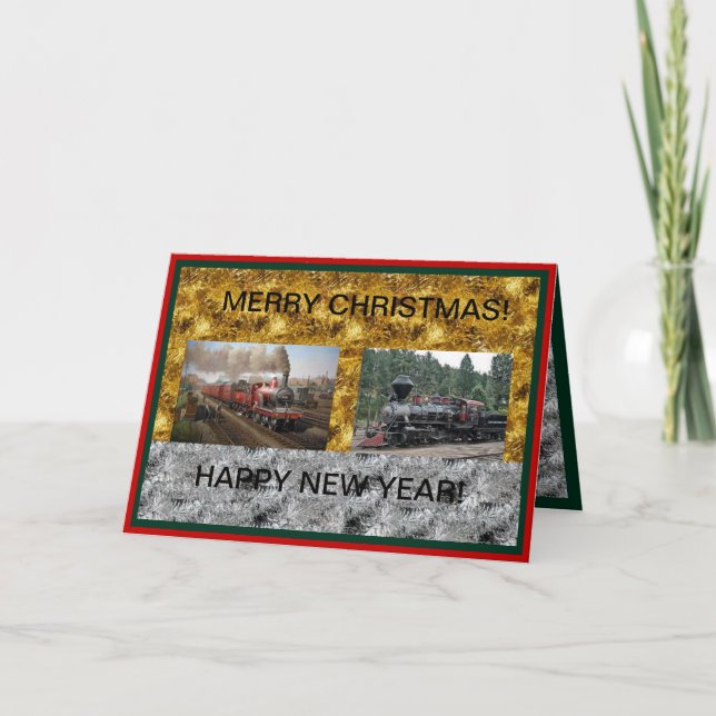 Ångmotorer jul/Gott nytt år-kort Kort (Framsida)